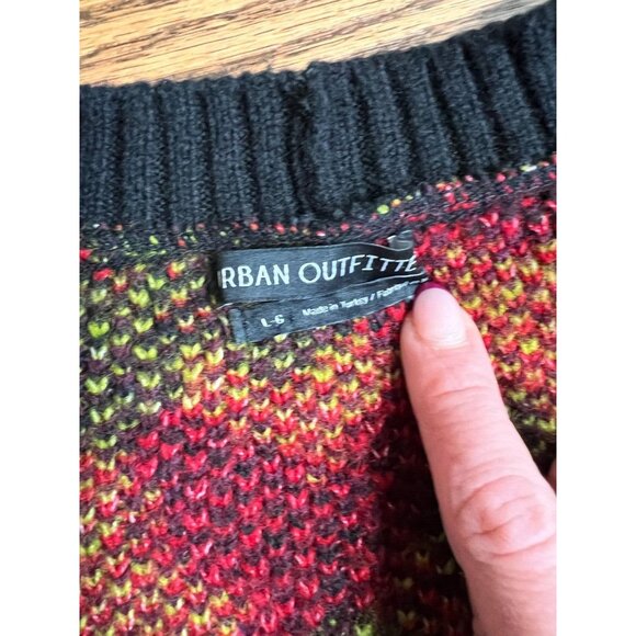 Urban Outfitters Womens Poinsettia Floral Intarsia Cardigan - Picture 10 of 13